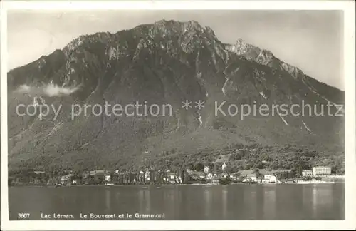 Lac Leman Genfersee Le Bouveret et le Grammont / Genf /Bz. Geneve City