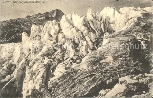Rhonegletscher Glacier du Rhone Absturz Kat. Rhone