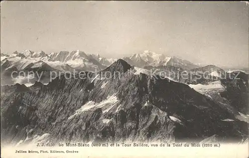 Mont Blanc de Cheilon Tour Saliere Dent du Midi Kat. Mont Blanc de Cheilon