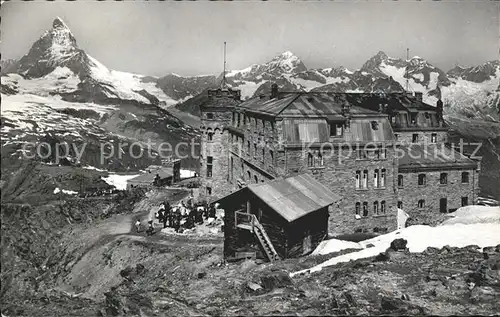 Gornergrat Zermatt Hotel Station Matterhorn Dent Blanche Obergabelhorn / Gornergrat /Rg. Zermatt