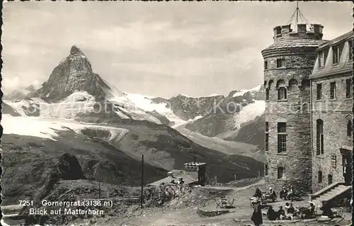 Gornergrat Zermatt Blick auf Matterhorn / Gornergrat /Rg. Zermatt