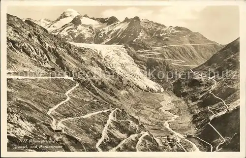 Rhonegletscher Glacier du Rhone Grimsel  Furkastrasse Kat. Rhone