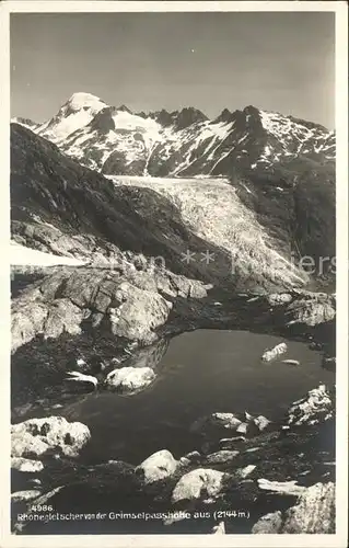 Rhonegletscher Glacier du Rhone Grimselpasshoehe  Kat. Rhone