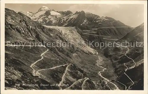 Rhonegletscher Glacier du Rhone Grimsel  und Furkastrasse Kat. Rhone