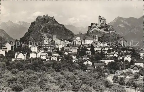 Sion VS Ortsansicht Schloss Kat. Sion