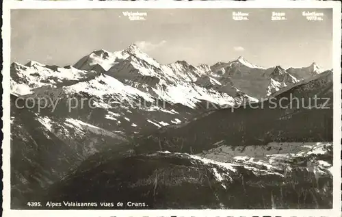 Crans Montana Weisshorn Rothorn Gabelhorn Kat. Crans Montana