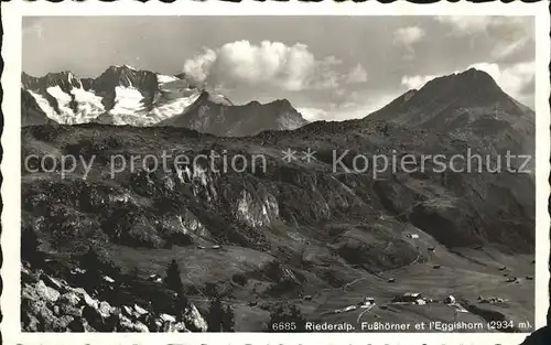 Riederalp Fusshoerner Eggishorn Kat. Riederalp