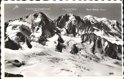 Mont Blanc Aiguille Verte Aiguille du Chardonnet / Chamonix-Mont-Blanc /Arrond. de Bonneville