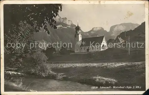 Weissbad Kirche Schwendi Kat. Weissbad