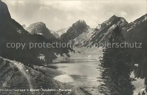 Appenzell IR S?mtisersee mit Roslen Hundstein Marwies Kat. Appenzell