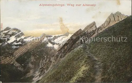 Alpstein Gebirge Weg zur Altenalp Kat. Alpstein