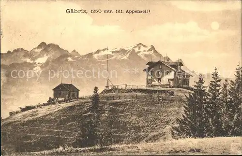 Appenzell IR G?bris mit Berggasthaus Kat. Appenzell