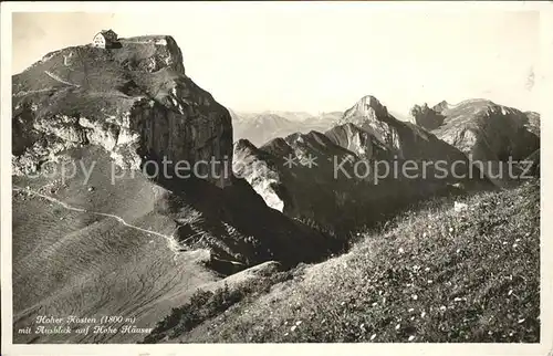 Hoher Kasten Berggasthaus mit Hohe Haeuser Kat. Appenzeller Alpen