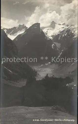 Seealpsee Saentis von Huettenalp Kat. Schwende