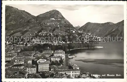 Lugano TI Panorama mit Monte Bre  Kat. Lugano