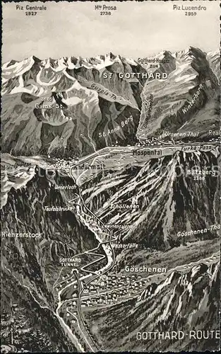 St Gotthard Panorama Kat. Gotthard St.