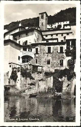 Gandria Lago di Lugano Dorfpartie Kat. Gandria