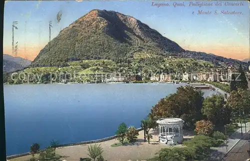 Lugano TI Quai Padiglione dei Concerti et Monte San Salvatore Kat. Lugano