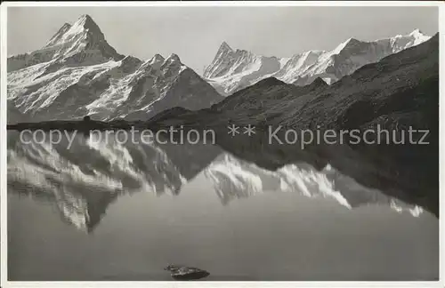 Bachalpsee Schreckhorn Finsteraarhorn Fiescherhorn Kat. Grindelwald