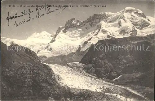 Gornergrat Zermatt Glacier du Gorner et le Breithorn / Gornergrat /Rg. Zermatt