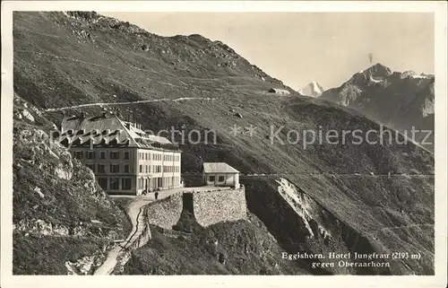 Eggishorn Hotel Jungfrau mit Oberaarhorn Kat. Eggishorn