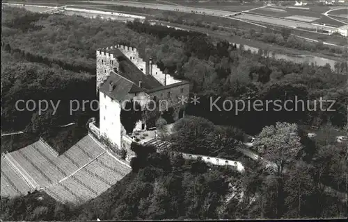 Habsburg Schloss Habsburg Fliegeraufnahme Kat. Habsburg