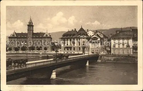 Solothurn Postgebaeude Aarebruecke Kat. Solothurn