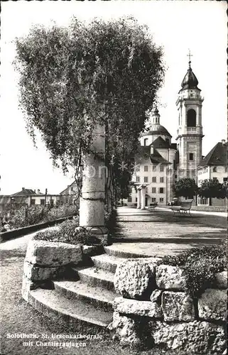 Solothurn St Ursenkathedrale mit Chantieranlagen Kat. Solothurn