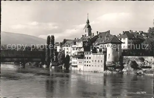 Olten Aarepartie Alte Bruecke Kat. Olten