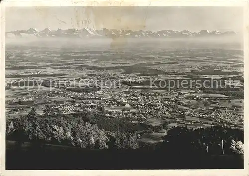 Weissenstein SO Panorama mit Alpen Kat. Weissenstein Solothurn