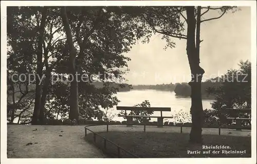 Rheinfelden AG Partie auf der Rheininsel Kat. Rheinfelden