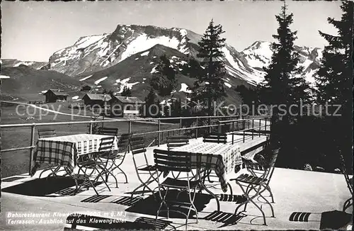 Beckenried Bahnrestaurant Klewenalp Terrasse Kat. Beckenried