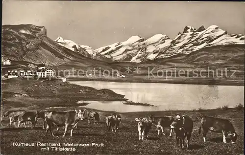 Melchsee Frutt Kurhaus Reinhard mit Titlisgruppe Kat. Melchsee Frutt