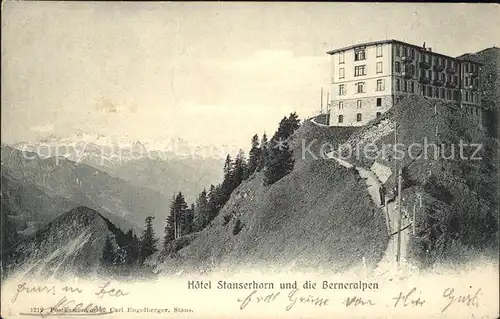 Stanserhorn Hotel Stanserhorn mit Berneralpen Kat. Stanserhorn
