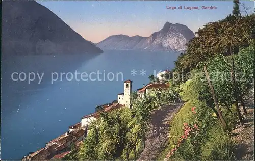 Gandria Lago di Lugano Panorama Kat. Gandria