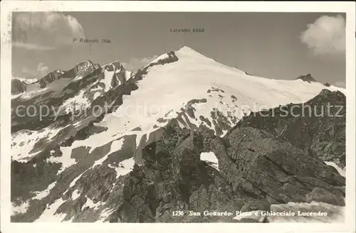 San Gottardo Pizzo Ghiacciaio Lucendro Kat. San Gottardo