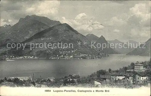 Paradiso Lago di Lugano Castagnola e Monte Bre Kat. Paradiso