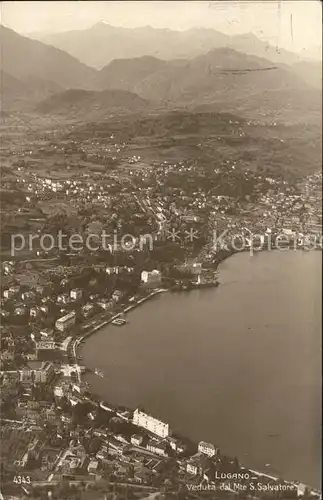 Lugano TI Veduta de Monte San Salvatore Kat. Lugano