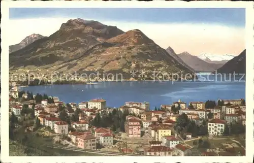 Paradiso Lago di Lugano e Monte Bre Panorama Kat. Paradiso