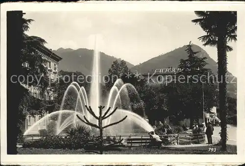 Lugano TI Giardini pubblici Fontaine / Lugano /Bz. Lugano City