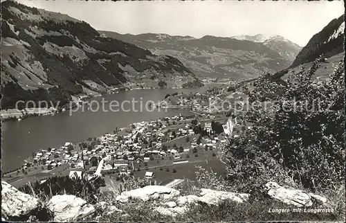 Lungern Panorama mit Lungernsee Kat. Lungern