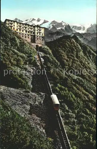 Stanserhorn Hotel mit Alpenpanorama und Bergbahn Kat. Stanserhorn
