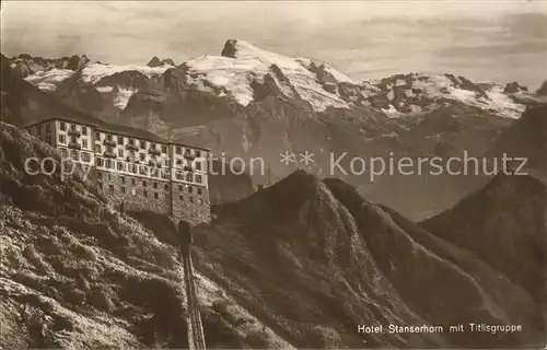 Stanserhorn Hotel mit Titlisgruppe Kat. Stanserhorn