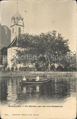 Beckenried Kirche See Boot Kat. Beckenried