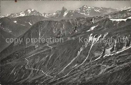 Tinzenhorn Blick vom Koerbshorn gegen Piz d  Aela Michel Meienfeldderfurka Kat. Tinzenhorn