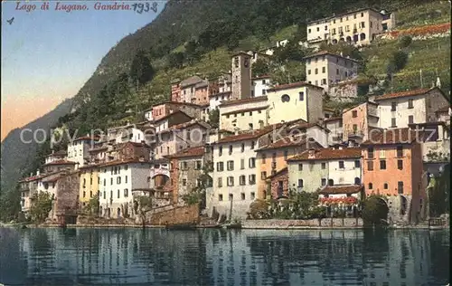 Gandria Lago di Lugano Litho Kat. Gandria