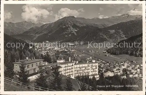 Davos GR mit Thurgauer Heilstaette Kat. Davos