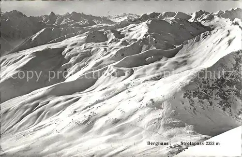 Strelapass mit Koerbshorngebiet Piz Aela und Tinzenhorn Kat. Strelapass