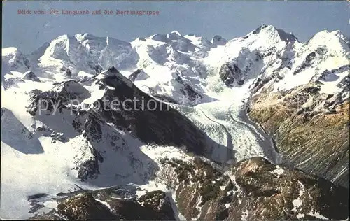 Piz Languard Blick auf die Berninagruppe Kat. Piz Languard