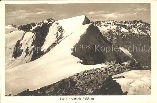 Piz Corvatsch Gipfelpanorama Kat. Piz Corvatsch